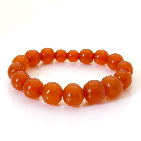 unbranded Jewelry - Vintage 1960s BALTIC Amber Bracelet, Butterscotch Reconstituted Amber 10mm